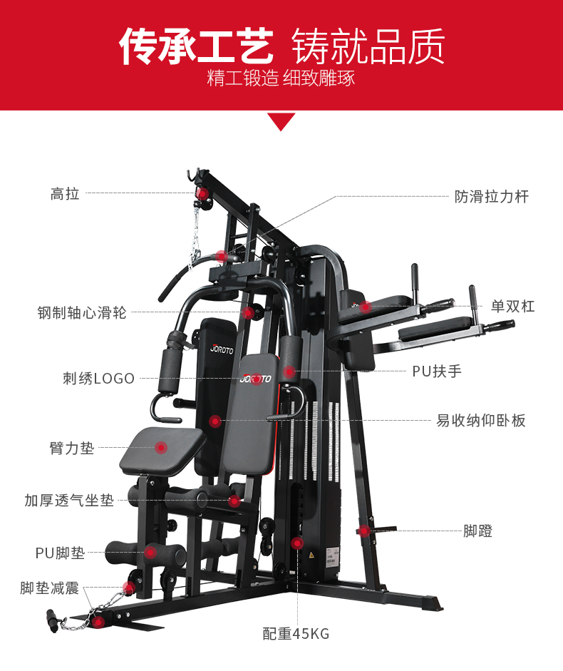 美国快猫短视频官网-G116三人综合训练器(图5)